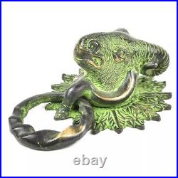 Antique Patina Look Brass Herngee Sheep Head Door Knocker Door Bell Home Decor