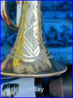 Antique Rare Engraved Bell Victor Special C. G. Conn Cornet 1940