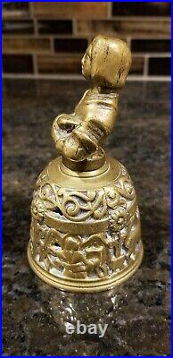 Antique Sanctuary Brass Bell Woman Victorian Warrior MATHEV LVCAS MARCUS Rare