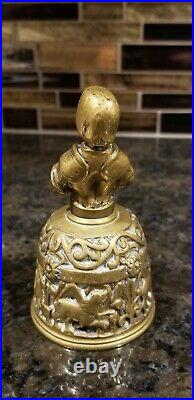 Antique Sanctuary Brass Bell Woman Victorian Warrior MATHEV LVCAS MARCUS Rare