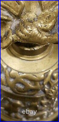 Antique Sanctuary Brass Bell Woman Victorian Warrior MATHEV LVCAS MARCUS Rare