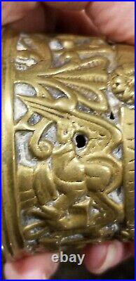 Antique Sanctuary Brass Bell Woman Victorian Warrior MATHEV LVCAS MARCUS Rare