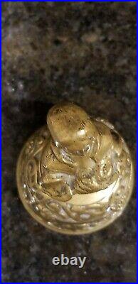 Antique Sanctuary Brass Bell Woman Victorian Warrior MATHEV LVCAS MARCUS Rare