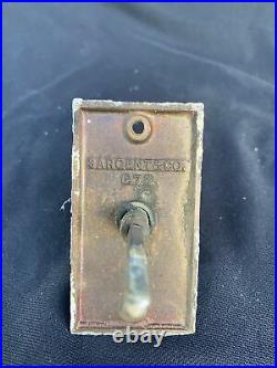 Antique Sargent & Co Twist Action Doorbell Door Bell