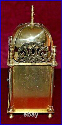 Antique Schatz Brass Large Lantern Clock Bell Chiming Working