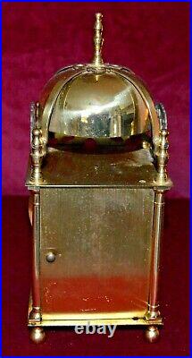 Antique Schatz Brass Large Lantern Clock Bell Chiming Working