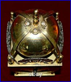 Antique Schatz Brass Large Lantern Clock Bell Chiming Working