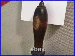 Antique School Brass Hand Held Wood Handle 7 Tall