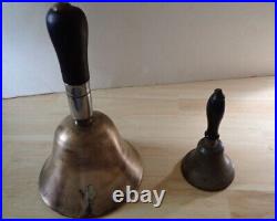 Antique School Hand Bells / Lot Of 2