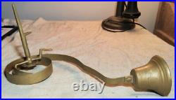 Antique Servant/store Door Bell With Brass Bell & Cast Iron & Steel Holder