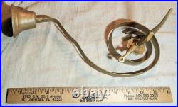Antique Servant/store Door Bell With Brass Bell & Cast Iron & Steel Holder