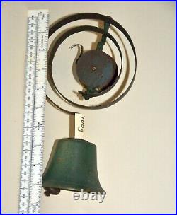 Antique Servants Bell Complete with Spring and Mounting Plate Nice Ring