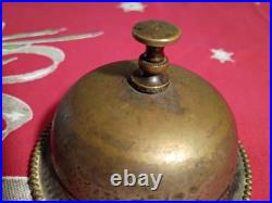 Antique Service Bell 1887 Subtly Ornate Table Desk Dinner Twist Mech. Beaded