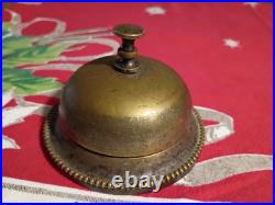 Antique Service Bell 1887 Subtly Ornate Table Desk Dinner Twist Mech. Beaded