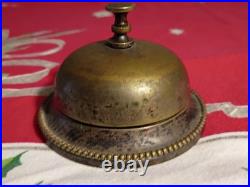 Antique Service Bell 1887 Subtly Ornate Table Desk Dinner Twist Mech. Beaded