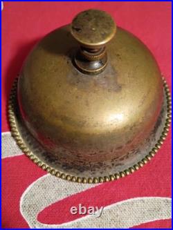 Antique Service Bell 1887 Subtly Ornate Table Desk Dinner Twist Mech. Beaded