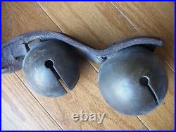 Antique Set Of Large Jingle Bells For Horse Drawn Sleigh Alert Door Hanger