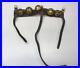 Antique Set of 5 Brass Sleigh Bells/Jingle Bells on Leather Strap. Horse Tack