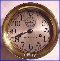 Antique Seth Thomas Ships Bell Clock 1907