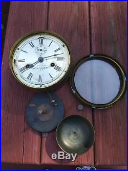 Antique Seth Thomas ships clock with external bell