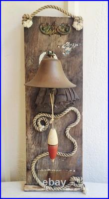Antique Ship Bell Mounted on Wood from a Vintage Cape Cod Cottage 23