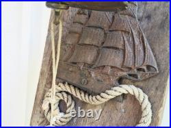 Antique Ship Bell Mounted on Wood from a Vintage Cape Cod Cottage 23