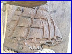 Antique Ship Bell Mounted on Wood from a Vintage Cape Cod Cottage 23