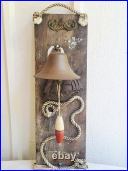 Antique Ship Bell Mounted on Wood from a Vintage Cape Cod Cottage 23