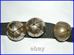 Antique Six 6 Brass Swedish Bells 3 Great sound Horse Sleigh Bells