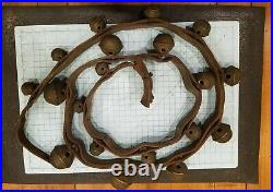 Antique Sleigh Bells 19 Graduated Bells on 88 Leather Strap Complete gw