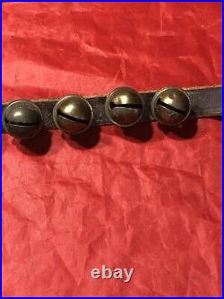 Antique Sleigh Bells 47 on 90 inch strap with buckle, amazing sound