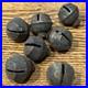 Antique Sleigh Bells #7 C1880+ Brass Iron Slit Clapper Old Leather Patina Used