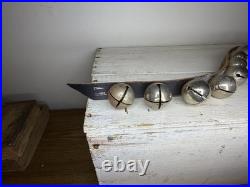 Antique Sleigh Bells, Vintage Jingle Bells, Brass Horse Bells, Leather Bell Stra