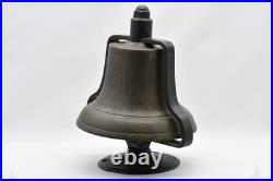 Antique Small Ship Solid Brass Bell On Metal Stand/Mount Missing Striker Antique Small Ship Solid Brass Bell On Metal Stand/Mount Missing Striker