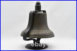 Antique Small Ship Solid Brass Bell On Metal Stand/Mount Missing Striker Antique Small Ship Solid Brass Bell On Metal Stand/Mount Missing Striker
