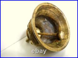 Antique Solid BRASS gilt Bell PELICAN