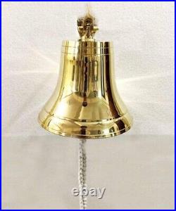 Antique Solid Brass 8 Ship Bell Ring Home Kitchen Outdoor Indoor Door Bell Wall