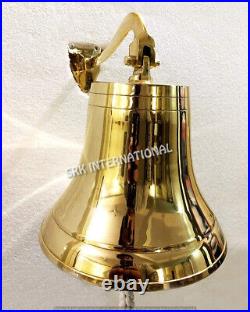 Antique Solid Brass 8 Ship Bell Ring Home Kitchen Outdoor Indoor Door Bell Wall