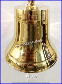 Antique Solid Brass 8 Ship Bell Ring Home Kitchen Outdoor Indoor Door Bell Wall