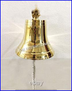 Antique Solid Brass 8 Ship Bell Ring Home Kitchen Outdoor Indoor Door Bell Wall