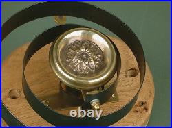 Antique Solid Brass Flower Butlers Bell Mounted On An Oak Board Warwick Reclamat