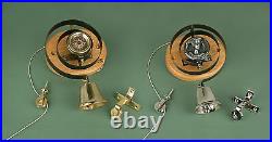 Antique Solid Brass Flower Butlers Bell Mounted On An Oak Board Warwick Reclamat