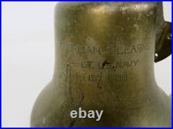 Antique Solid Brass Nautical NAVY USN Ships Boat Bell Ballou's & I Co. New York