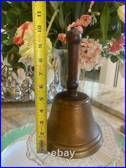 Antique Solid Brass Schoolhouse Bell