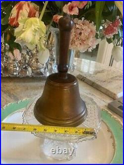 Antique Solid Brass Schoolhouse Bell