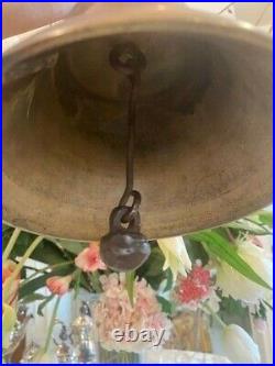 Antique Solid Brass Schoolhouse Bell