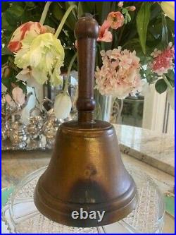 Antique Solid Brass Schoolhouse Bell