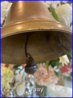 Antique Solid Brass Schoolhouse Bell