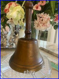 Antique Solid Brass Schoolhouse Bell