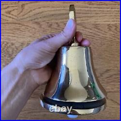 Antique Solid Brass Stock Market Desk Bell G&S Foundry Freeburg IL